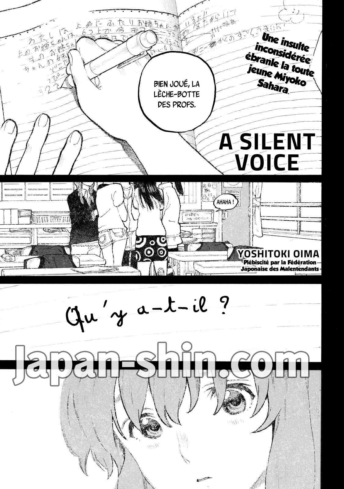 Read A Silent Voice VF Manga Online