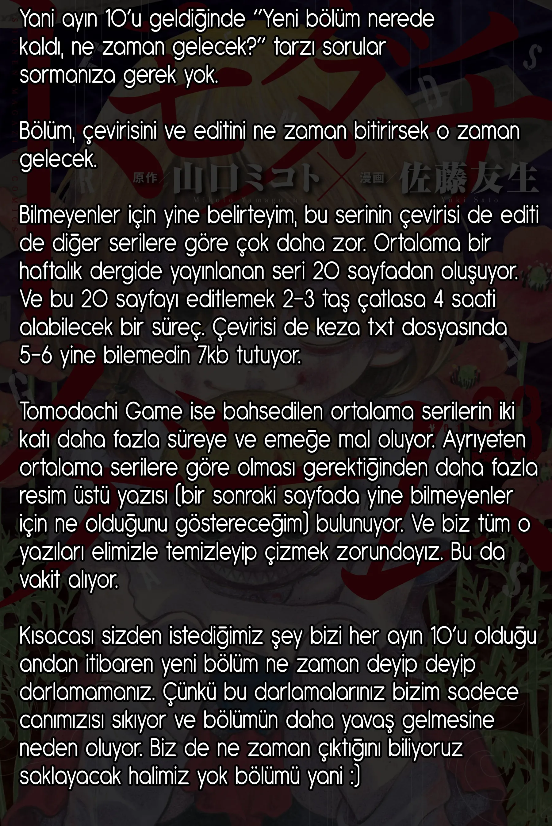 Read Tomodachi Game TR Manga Online